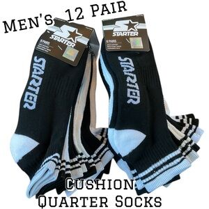 Men’s Starter 12 Pair Quarter Cushion Socks